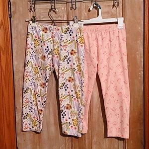 2 pair capris leggings